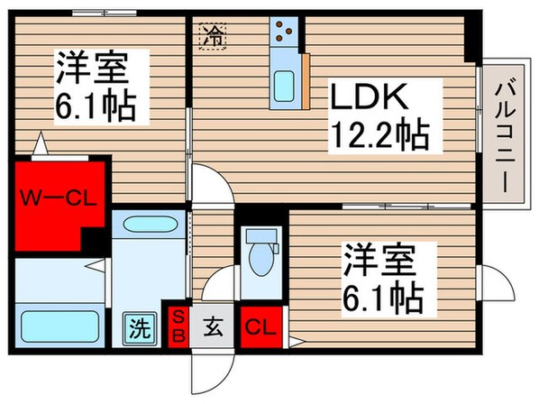 グラナーデ鹿浜の物件間取画像